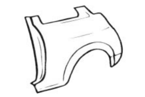 PARAFANGO POSTERIORE DESTRO FIAT 500 F/L/R