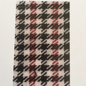 TESSUTO PEPITA PORSCHE BIANCO/ROSSO