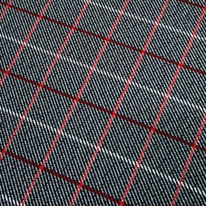 TESSUTO FIAT TIPO GT A QUADRETTI ROSSI