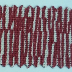 TESSUTO FIAT 500 "ANNI 60" ROSSO ZEBRATO