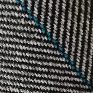 TESSUTO LATERALE SPIGATO GRIGIO/NERO PER FIAT UNO TURBO